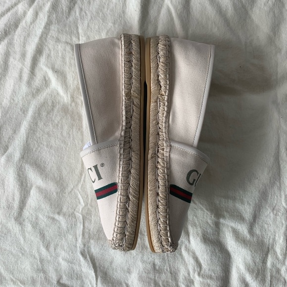 NIB Authentic Gucci Signature Canvas Espadrilles Flats 36 - Picture 5 of 8